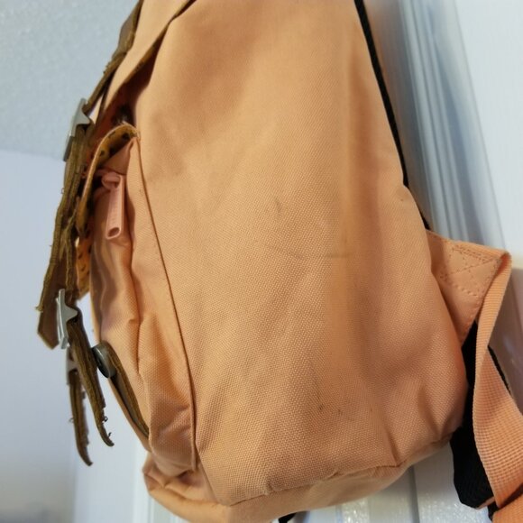 Herschel Poly Backpack For Unisex Salmon Apricot Pink Small Bag Bright Canvas - Picture 3 of 16